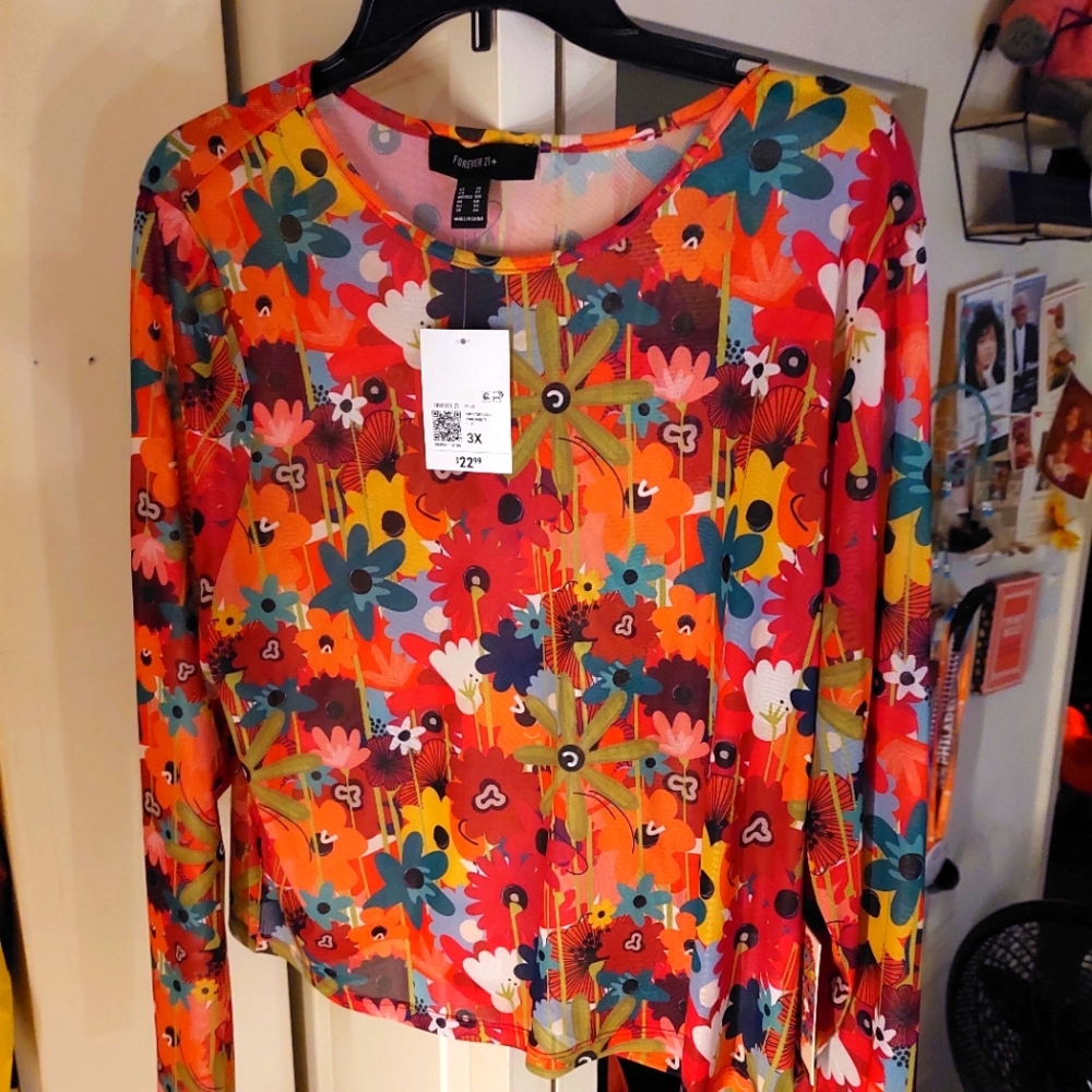 🔥🔥🔥🔥🔥Sheer printed shirt